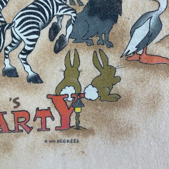 Anvil Vtg 1996 Shirt Dress Pj Noah’s Beach Party Graphic Tee Single Stitch Worn - Picture 7 of 16